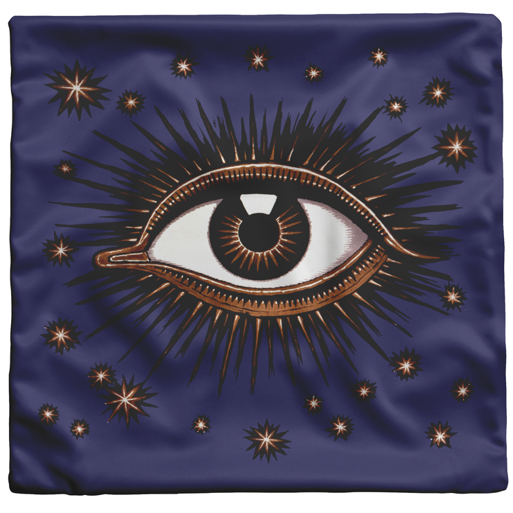 "All Seeing Eye" Throw Pillow (Violet)