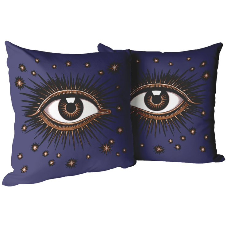 "All Seeing Eye" Throw Pillow (Violet)