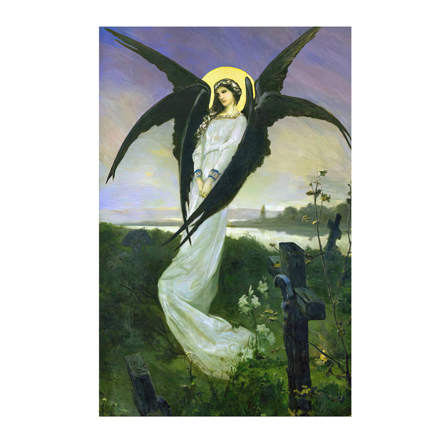 "Angel in a Cemetery" by Vasily Alexandrovich Kotarbinsky Matte Poster
