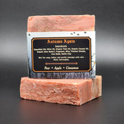 Autumn Again Handmade Vegan Bar Soap Fall Seasonal Pear Apple Cinnamon Scented 