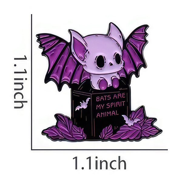 "Bats are my Spirit Animal" Cute Enamel Lapel Pin