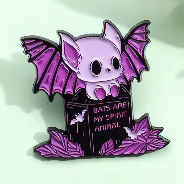 "Bats are my Spirit Animal" Cute Enamel Lapel Pin