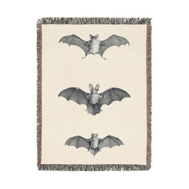 Bats of Egypt 100% Cotton Woven Throw Blanket