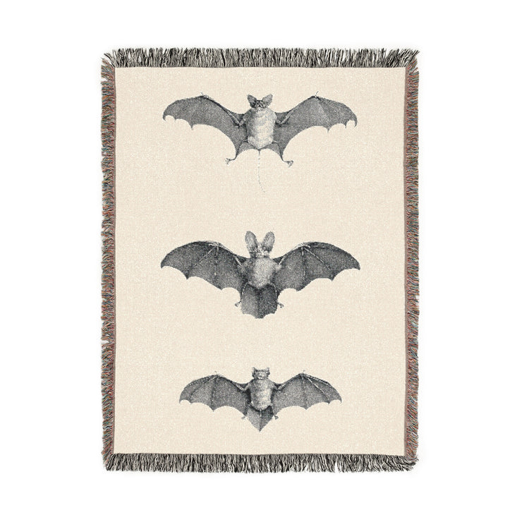 Bats of Egypt 100% Cotton Woven Throw Blanket