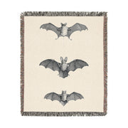 Bats of Egypt 100% Cotton Woven Throw Blanket