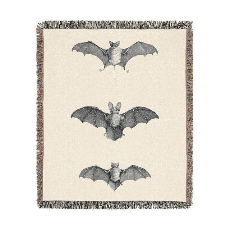 Bats of Egypt 100% Cotton Woven Throw Blanket