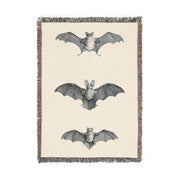 Bats of Egypt 100% Cotton Woven Throw Blanket