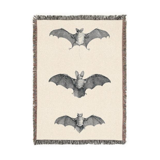 Bats of Egypt 100% Cotton Woven Throw Blanket
