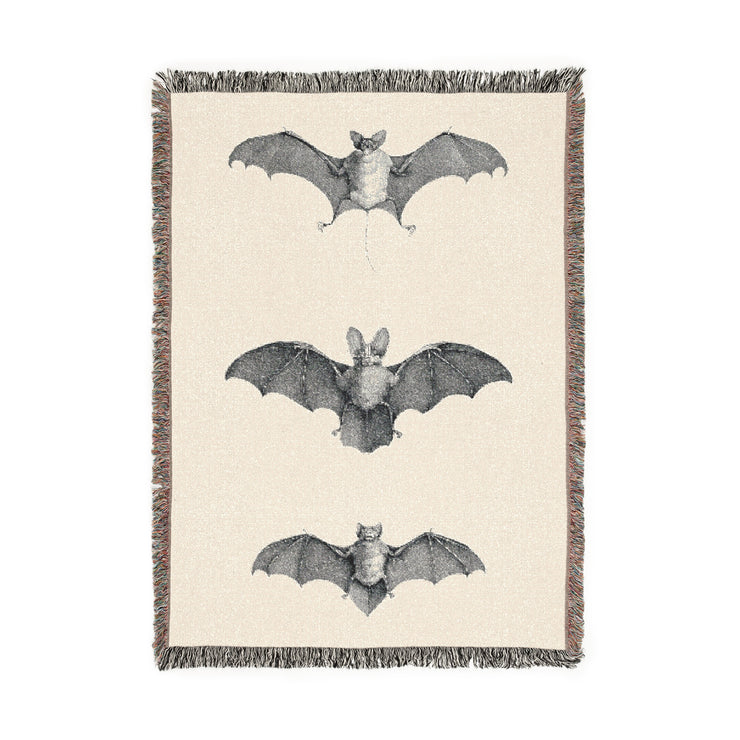 Bats of Egypt 100% Cotton Woven Throw Blanket