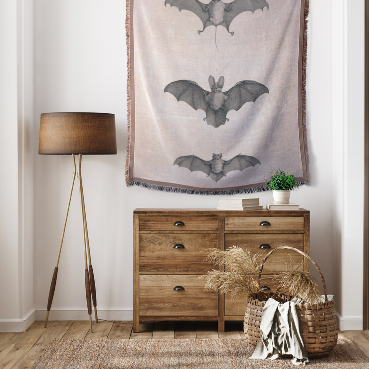 Bats of Egypt Woven Blanket