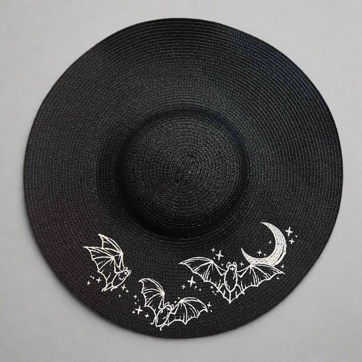 Batty Moon Gothic Floppy Sun Hat