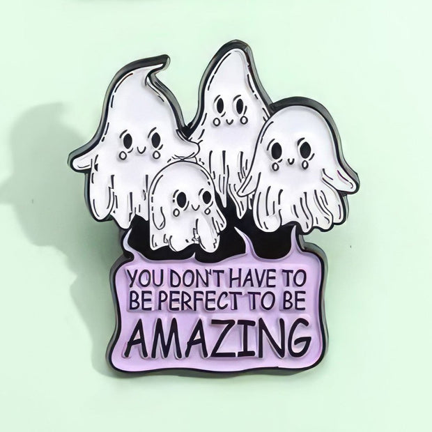 "Be Amazing" Ghost Enamel Lapel Pin