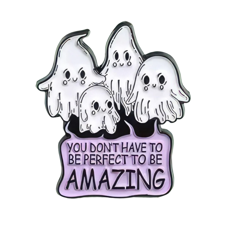 "Be Amazing" Ghost Enamel Lapel Pin