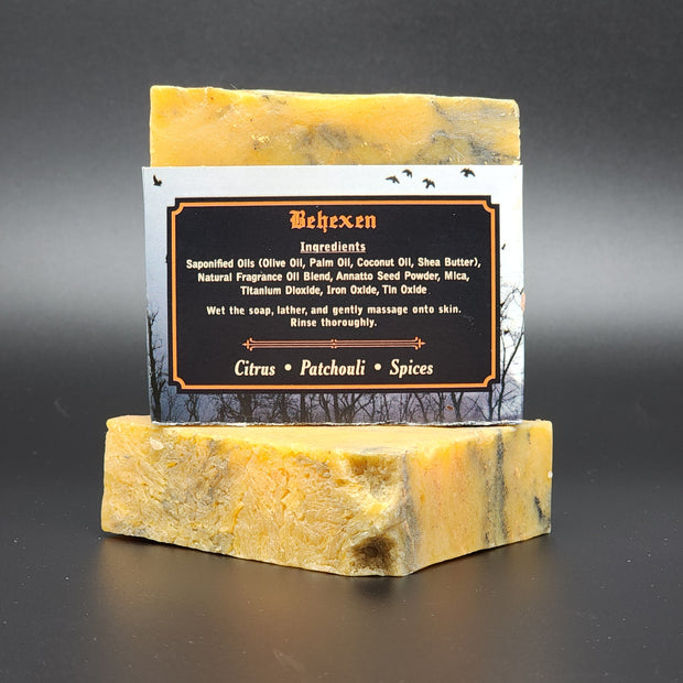 Behexen Fall Seasonal Handmade Vegan Bar Soap Citrus Patchouli Spices Scent