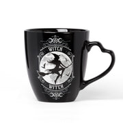Flying Witch 12 oz Ceramic Mug by Alchemy Gothic