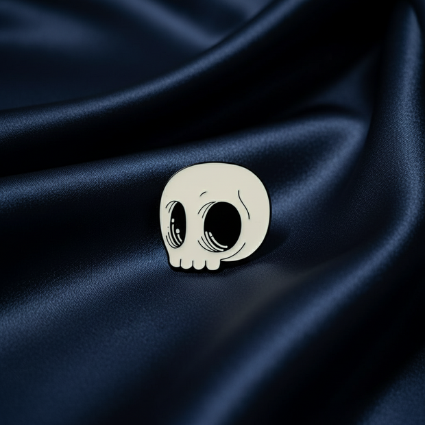 Cartoon Skull Enamel Lapel Pin