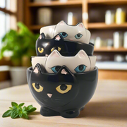 Ceramic Cats Measuring Cup Set