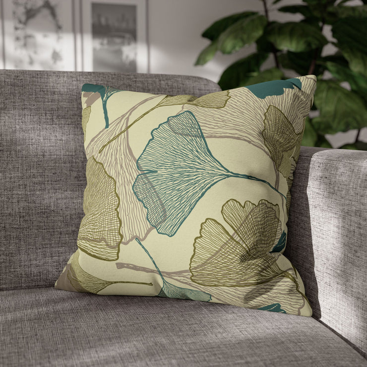 "Ginkgo Leaves" Throw Pillow