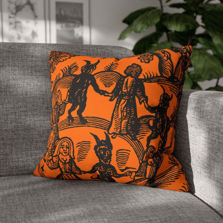 "Dance with the Devil" Throw Pillow