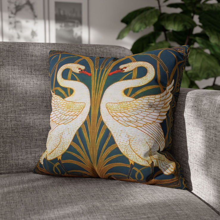 "Cygne, Rush et Iris" Coussin