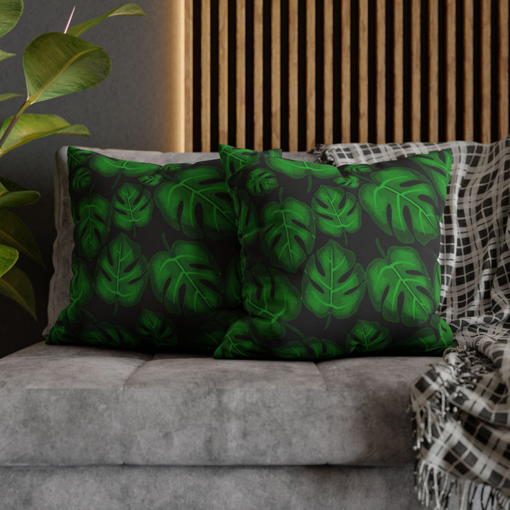 "Monstera Madness" Throw Pillow