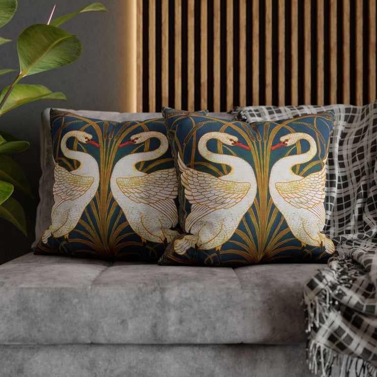 "Cygne, Rush et Iris" Coussin