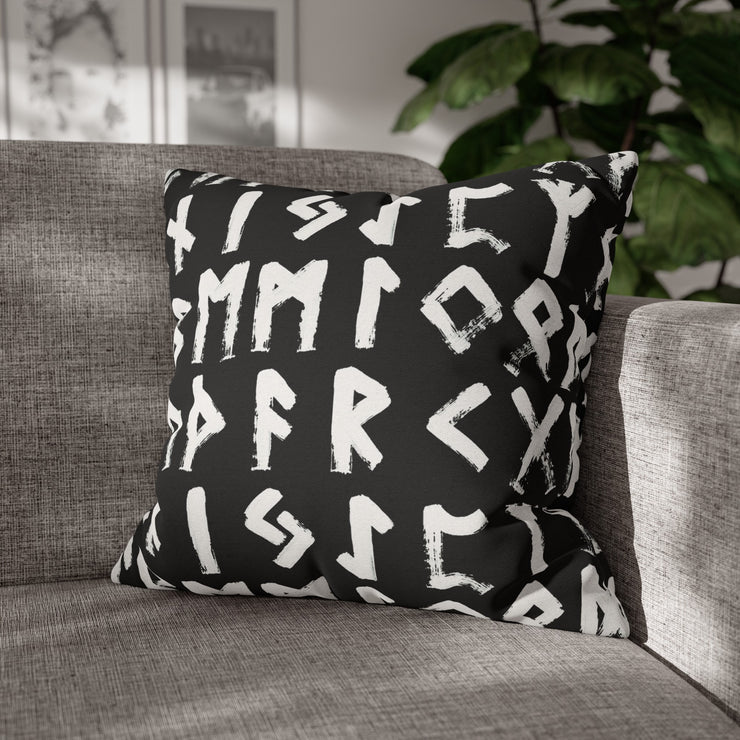 "Elder Futhark Runes" Throw Pillow