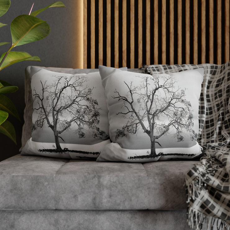 "Lone Tree in Water" Throw Pillow