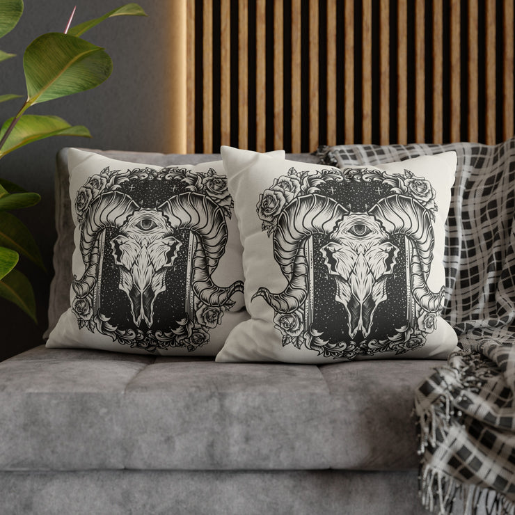 "Ram Skull" Throw Pillow