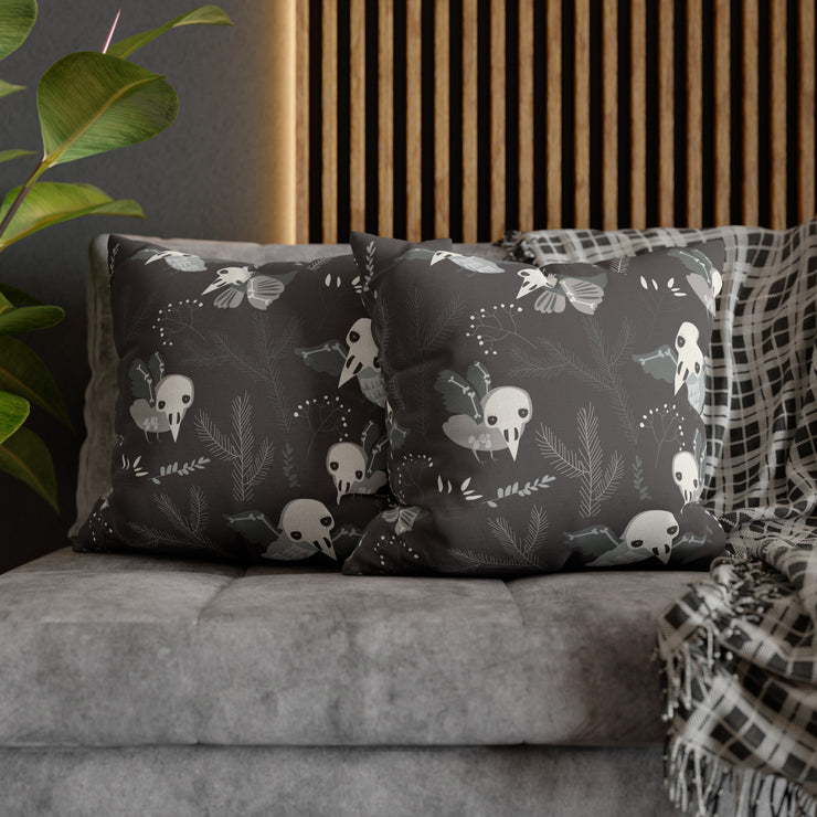 "Skeleton Birds" Throw Pillow