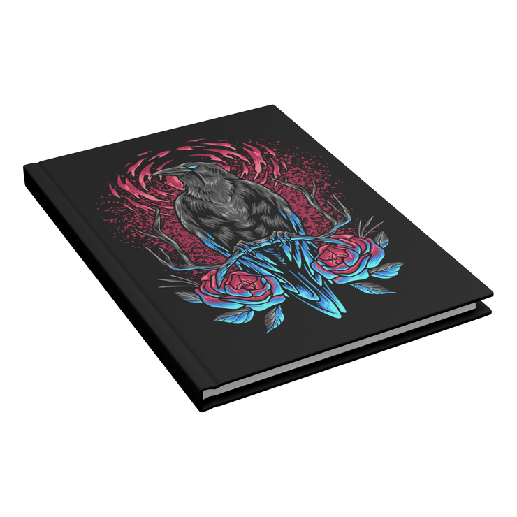 Hardcover writing journal featuring a gothic-themed design. With a durable 5.75” x 8” (14.6 cm x 20.3 cm) premium hardcover and soft-touch matte laminate finish, this notebook merges elegance and functionality. It contains 75 perforated lined pages (150 writing surfaces), ideal for creative writing, note-taking, or sketching. Perfect for lovers of unique stationery and gothic aesthetics, this journal showcases timeless style and practicality in one.
