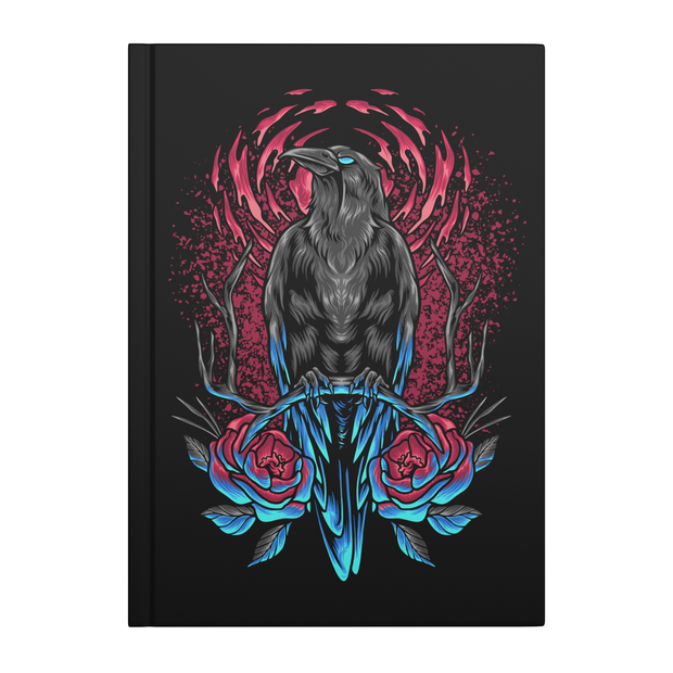 Hardcover writing journal featuring a gothic-themed design. With a durable 5.75” x 8” (14.6 cm x 20.3 cm) premium hardcover and soft-touch matte laminate finish, this notebook merges elegance and functionality. It contains 75 perforated lined pages (150 writing surfaces), ideal for creative writing, note-taking, or sketching. Perfect for lovers of unique stationery and gothic aesthetics, this journal showcases timeless style and practicality in one.