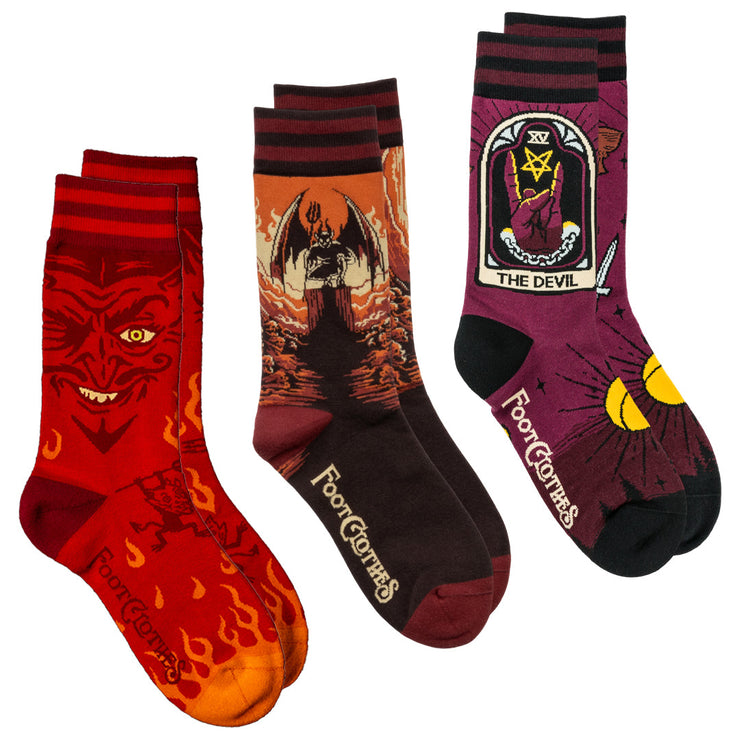 Dangerously Devilish Crew Sock Pack | 3 Designs