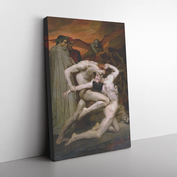 "Dante and Virgil in Hell" by William-Adolphe Bouguereau Rectangle Canvas Wrap
