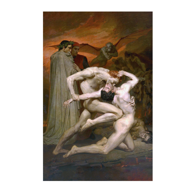 "Dante and Virgil in Hell" by William-Adolphe Bouguereau Matte Poster