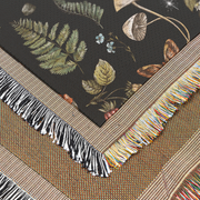 Dark Forest 100% Cotton Woven Throw Blanket