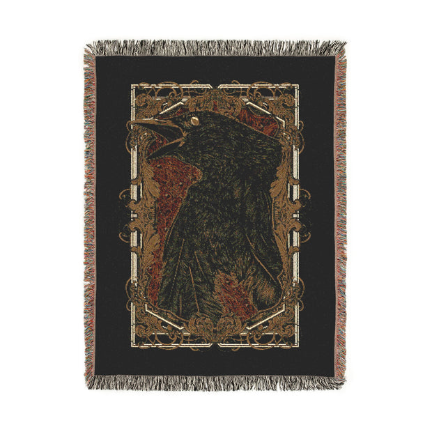 Death of a Crow 100% Cotton Woven Throw Blanket