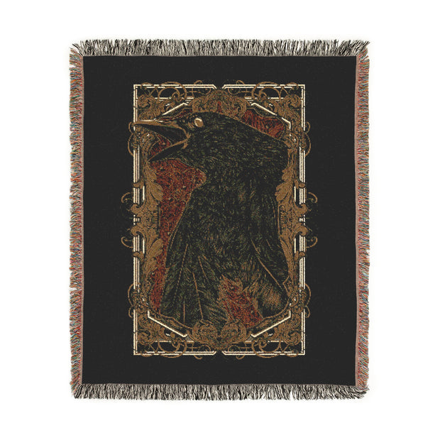 Death of a Crow 100% Cotton Woven Throw Blanket