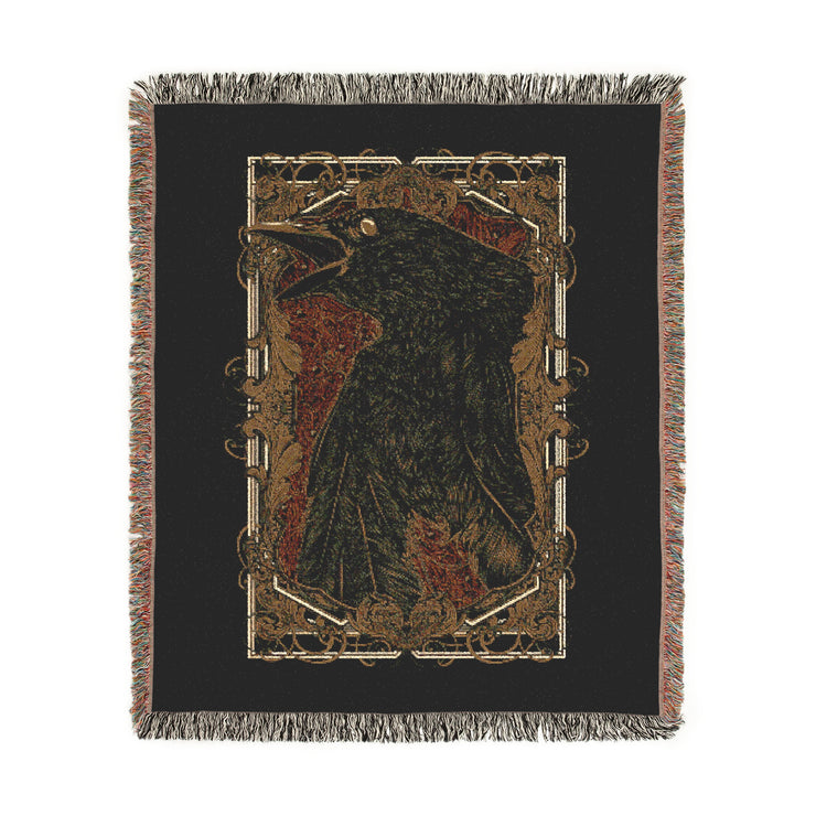 Death of a Crow 100% Cotton Woven Throw Blanket