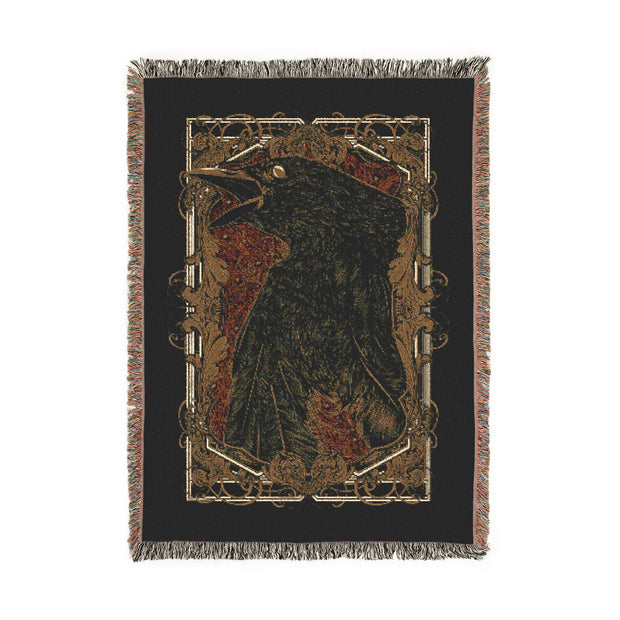 Death of a Crow 100% Cotton Woven Throw Blanket