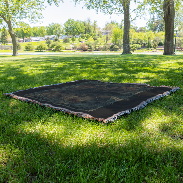 Death of a Crow Woven Throw Blanket