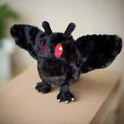 Dread Mothman Cryptid Plush Toy - 11-Inch Tall Furry Soft Polyester Toy - Cuddly Creature from West Virginia Folklore - High-Quality with Embroidered Details - Perfect for Cryptid and Folklore Fans