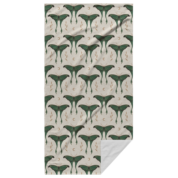 Ethereal_Wings_Luna_Moth_Beach_Towel_Main_Fold_Vertical_Mockup.png