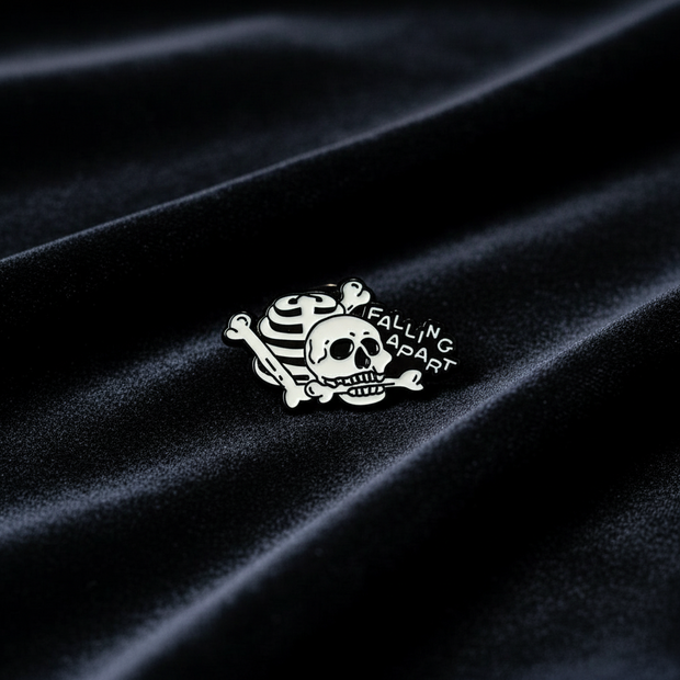 "Falling Apart" Enamel Lapel Pin