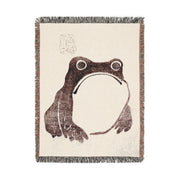 Frog 100% Cotton Woven Throw Blanket