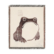 Frog 100% Cotton Woven Throw Blanket