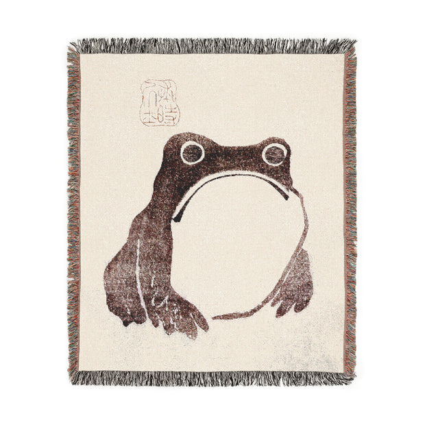 Frog 100% Cotton Woven Throw Blanket