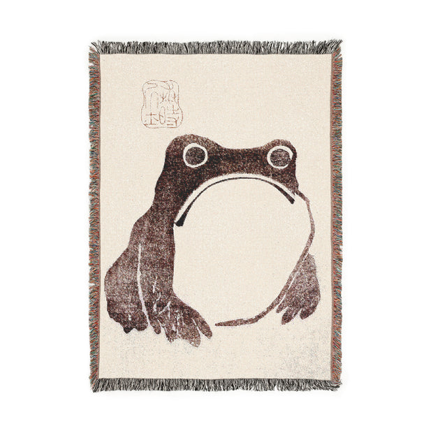 Frog 100% Cotton Woven Throw Blanket