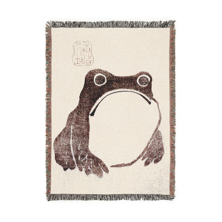 Frog 100% Cotton Woven Throw Blanket