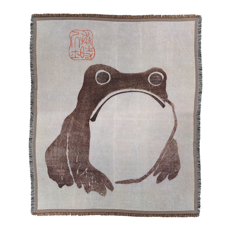 Frog 100% Cotton Woven Throw Blanket